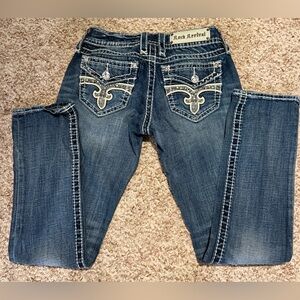 Rock Revival Jeans Esther Cuff Straight Size 28 EUC!
